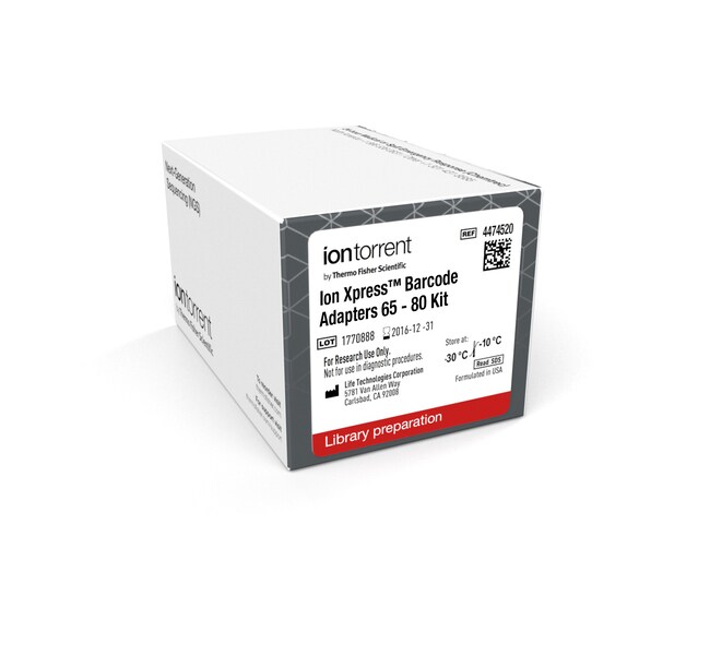 Thermo Fisher Scientific Ion Torrent Ion Xpress Barcode Adapters 65-80 Kit